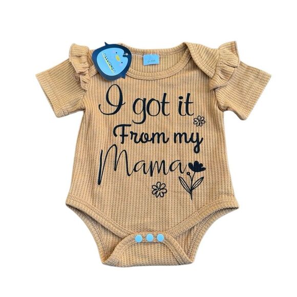 NWT Baby "I Got It From My Momma" Onsie Thermal Size 0-3M - Picture 2 of 5